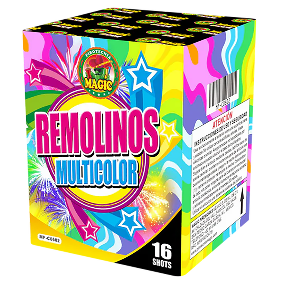 REMOLINOS MULTICOLOR 16 TIROS